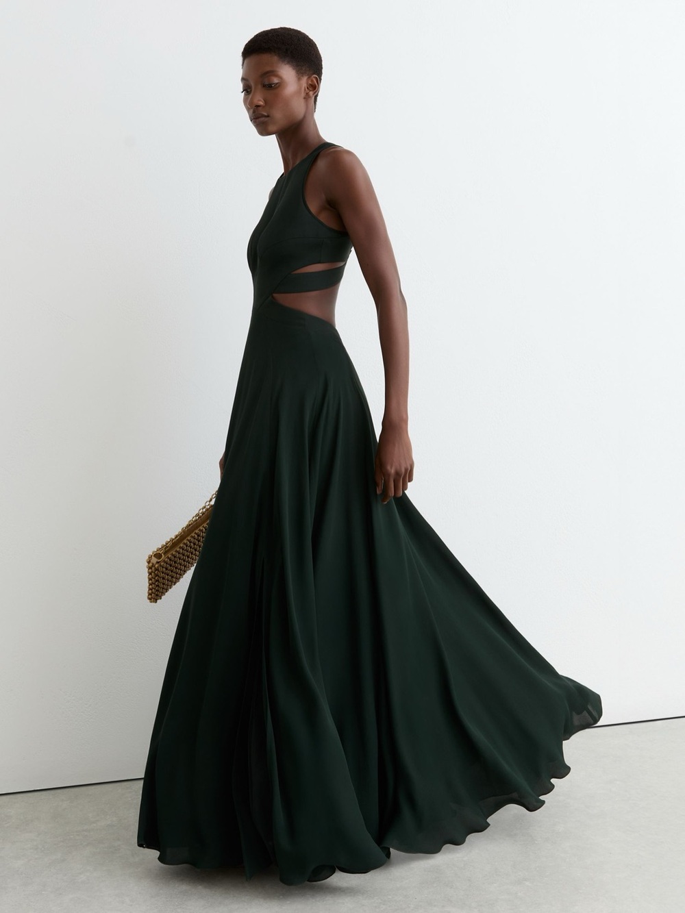 Paloma
Cut-Out Racerback Maxi Dress in Green